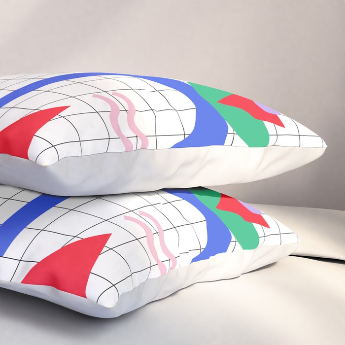 Memphis pattern 88 - 80s / 90s Retro Pillow Sham Gallery Image 3