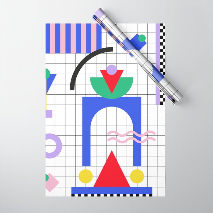 Memphis pattern 88 - 80s / 90s Retro Wrapping Paper Gallery Image 1