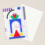Memphis pattern 88 - 80s / 90s Retro Stationery Card Gallery Image 2