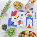 Memphis pattern 88 - 80s / 90s Retro Cutting Board Gallery Image 2