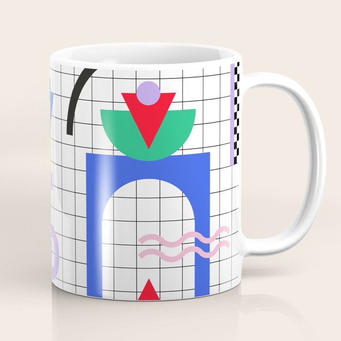Memphis pattern 88 - 80s / 90s Retro Coffee Mug Gallery Image 1