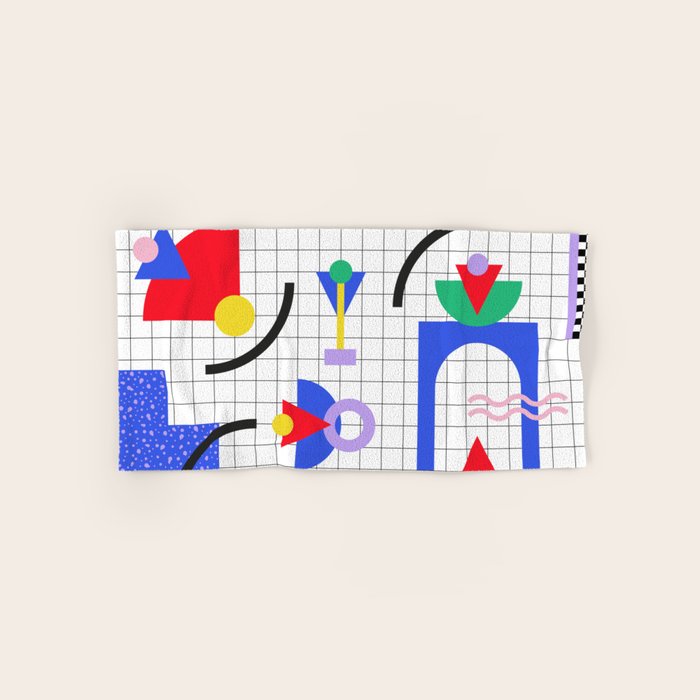 Memphis pattern 88 - 80s / 90s Retro Bath Towel Gallery Image 1