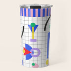 Memphis pattern 88 - 80s / 90s Retro Travel Mug Gallery Image 1