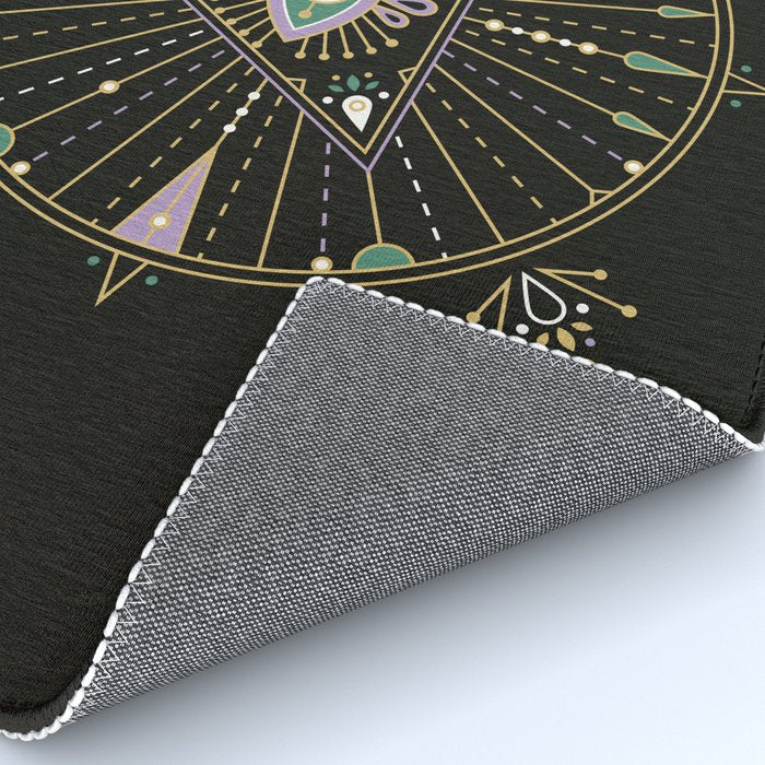 Evil Eye Mandala - Black Rug Gallery Image 4