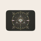 Evil Eye Mandala - Black Bath Mat Gallery Image 1