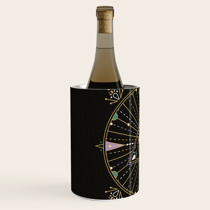 Evil Eye Mandala - Black Wine Chiller Gallery Image 2