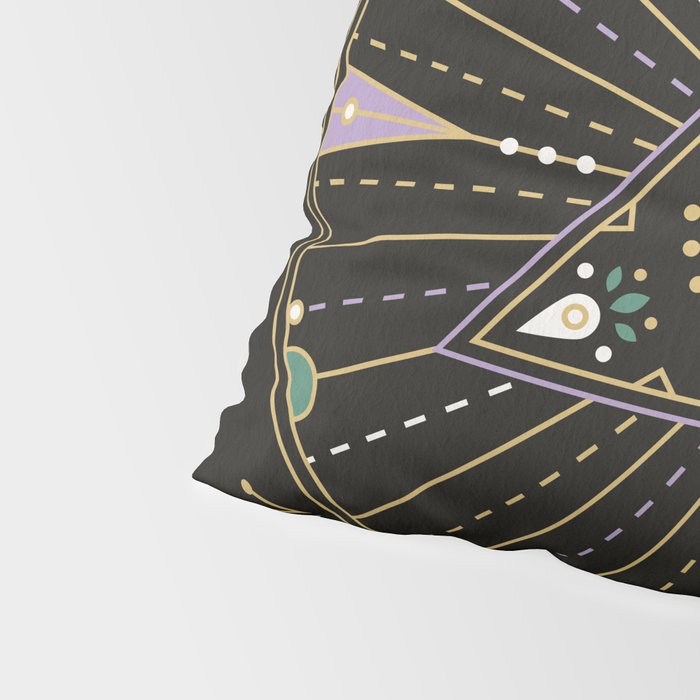 Evil Eye Mandala - Black Pillow Sham Gallery Image 4