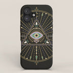 Evil Eye Mandala - Black iPhone Case Gallery Image 1