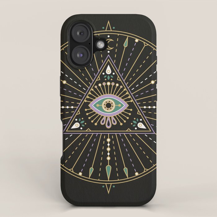 Evil Eye Mandala - Black iPhone Case Gallery Image 1