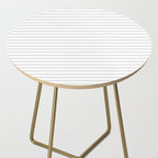 White And Black Pinstripe Line Stripe Minimalist Stripes Lines Drawing Side Table Gallery Image 2