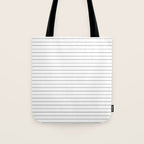 White And Black Pinstripe Line Stripe Minimalist Stripes Lines Drawing Tote Bag Gallery Image 1