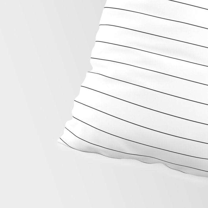 White And Black Pinstripe Line Stripe Minimalist Stripes Lines Drawing Pillow Sham Gallery Image 4