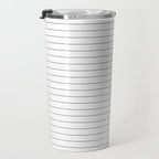 White And Black Pinstripe Line Stripe Minimalist Stripes Lines Drawing Travel Mug Gallery Image 3