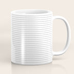 White And Black Pinstripe Line Stripe Minimalist Stripes Lines Drawing Coffee Mug Gallery Image 1