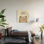 Growling Bear Wood Wall Art Gallery Image 2