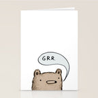 Growling Bear Stationery Card Gallery Image 2