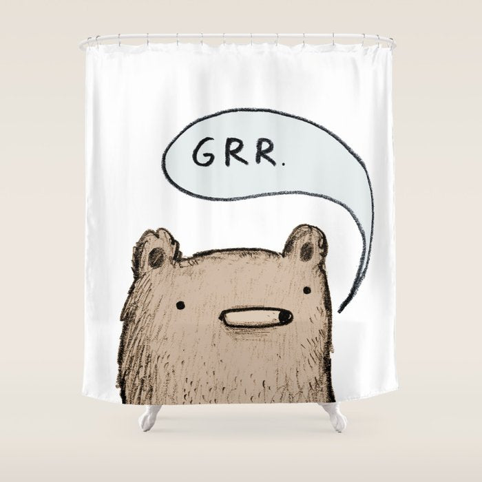 Growling Bear Shower Curtain Gallery Image 1