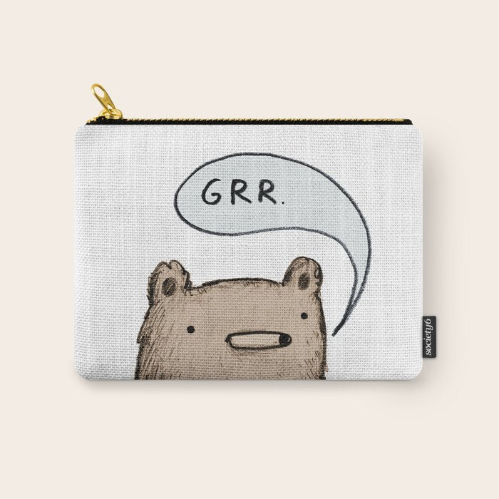 Growling Bear Carry All Pouch Gallery Image 1