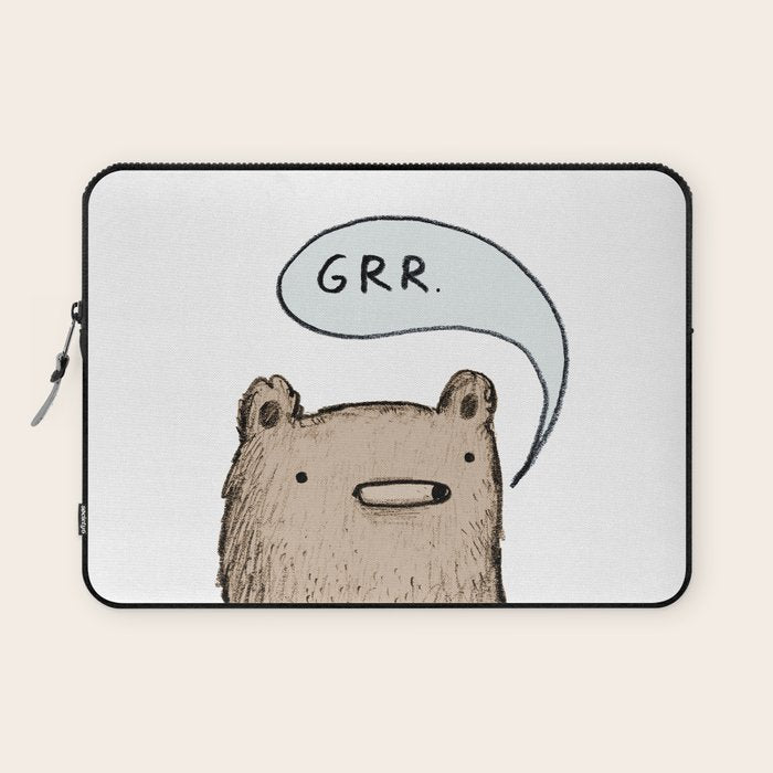 Growling Bear Laptop Sleeve Gallery Image 1