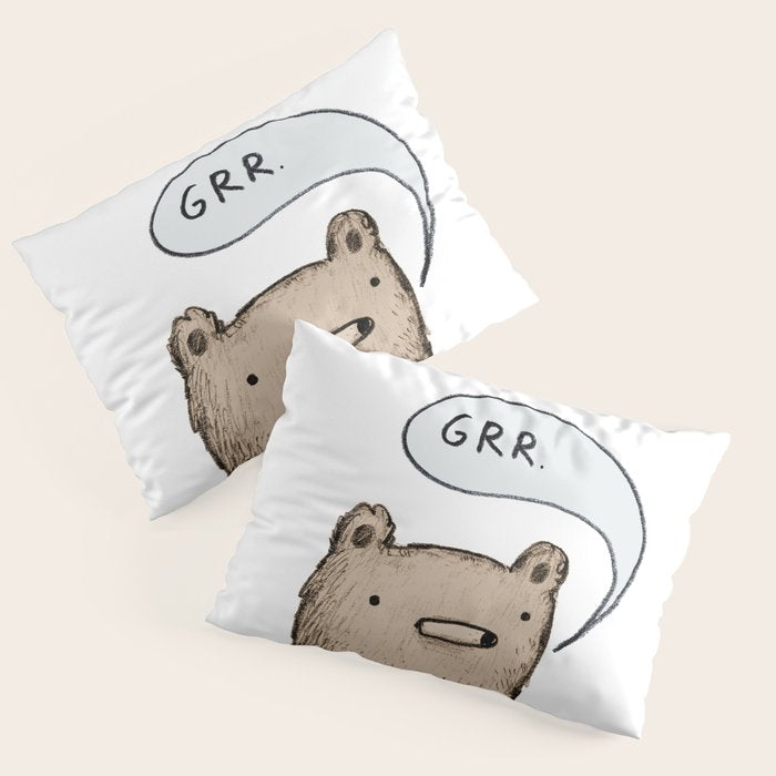 Growling Bear Pillow Sham Gallery Image 3