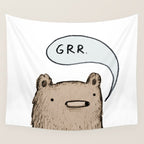 Growling Bear Wall Tapestry Gallery Image 4
