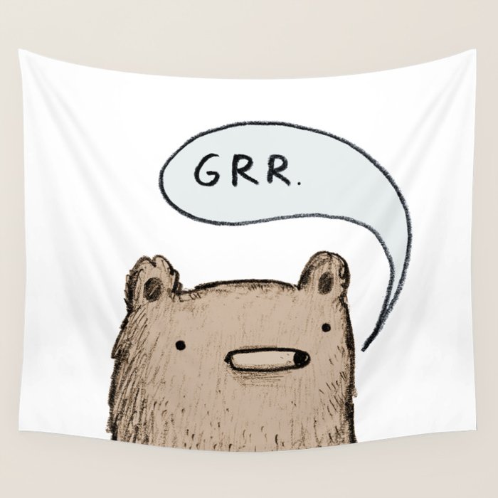 Growling Bear Wall Tapestry Gallery Image 4