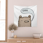 Growling Bear Wall Tapestry Gallery Image 2
