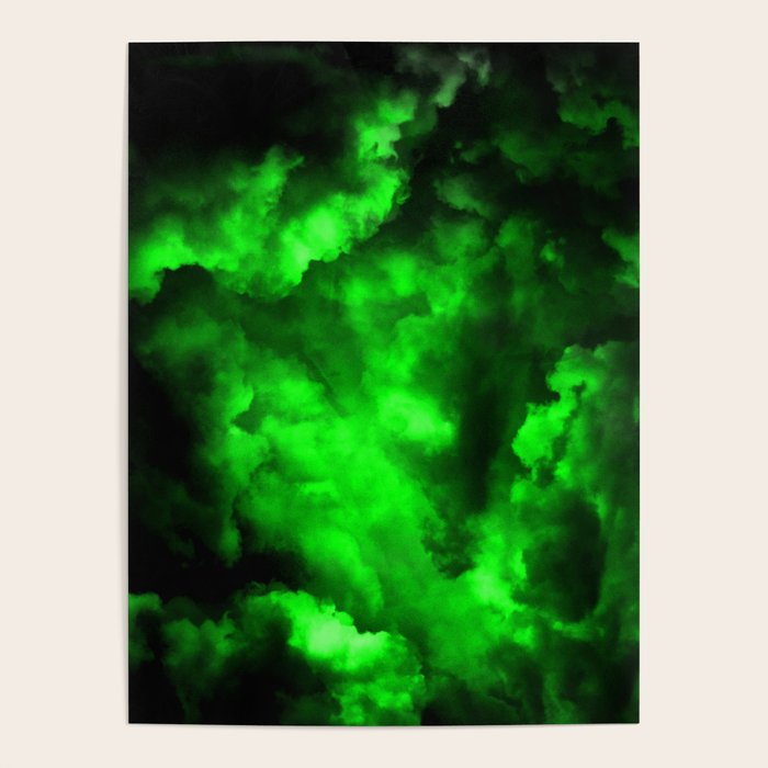 Envy - Abstract In Black And Neon Green Poster Gallery Image 4