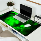 Envy - Abstract In Black And Neon Green Desk Mat Gallery Image 2