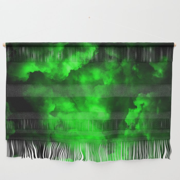 Envy - Abstract In Black And Neon Green Wall Hanging Gallery Image 1