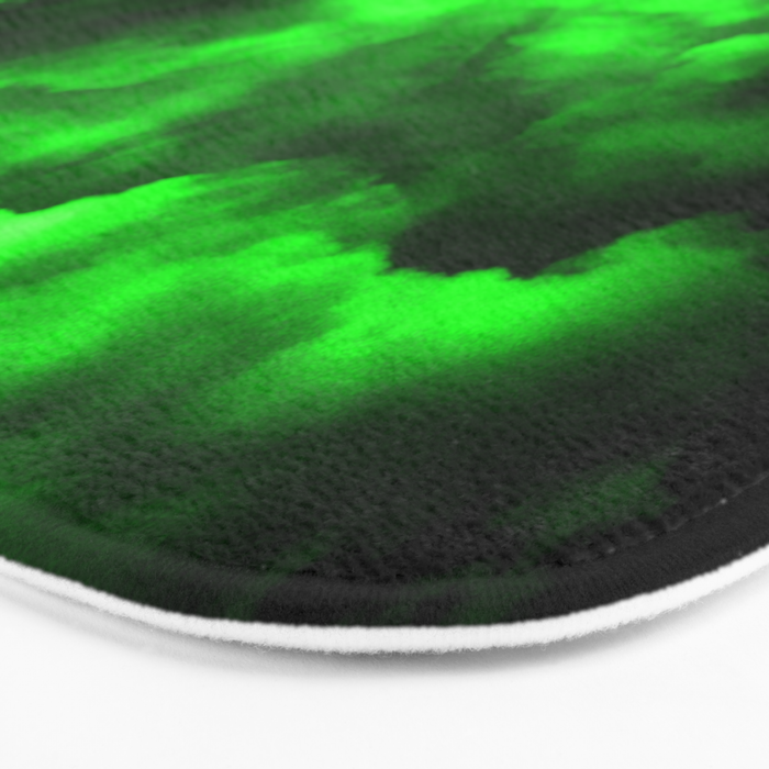 Envy - Abstract In Black And Neon Green Bath Mat Gallery Image 3
