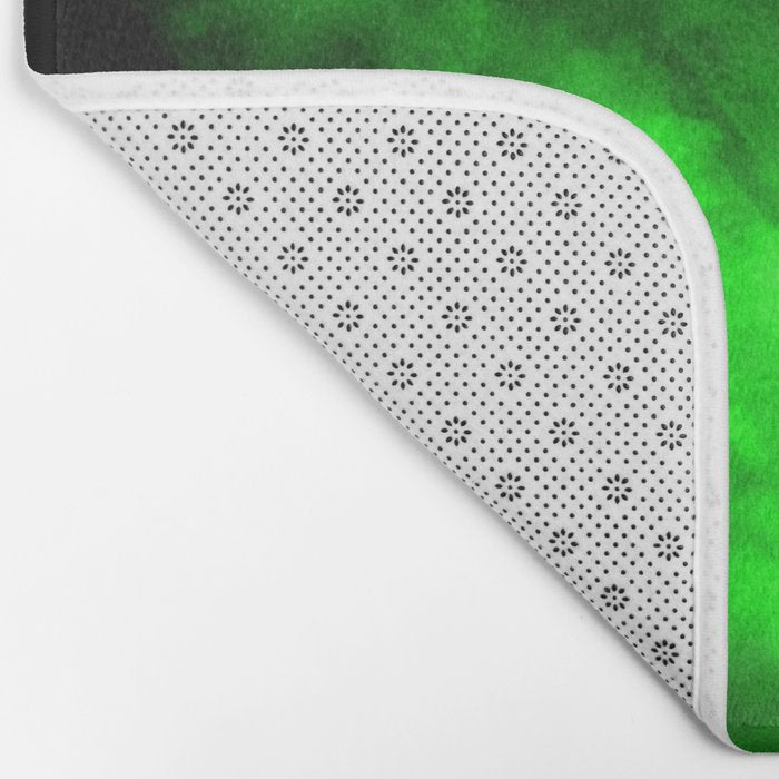 Envy - Abstract In Black And Neon Green Bath Mat Gallery Image 2