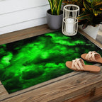 Envy - Abstract In Black And Neon Green Outdoor Rug Gallery Image 2