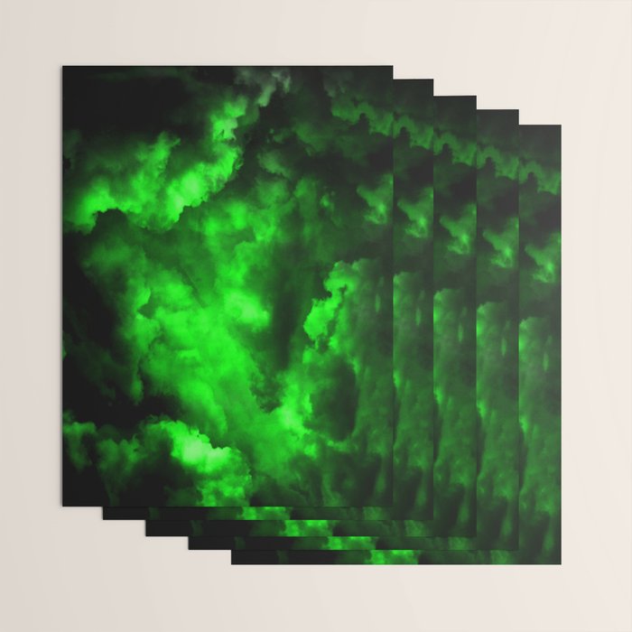 Envy - Abstract In Black And Neon Green Wrapping Paper Gallery Image 3