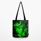 Envy - Abstract In Black And Neon Green Tote Bag Gallery Image 2