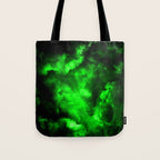 Envy - Abstract In Black And Neon Green Tote Bag Gallery Image 1