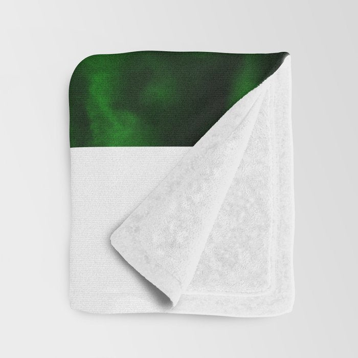 Envy - Abstract In Black And Neon Green Throw Blanket Gallery Image 3