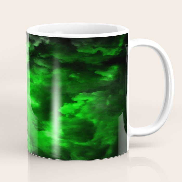Envy - Abstract In Black And Neon Green Coffee Mug Gallery Image 1