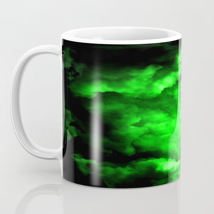 Envy - Abstract In Black And Neon Green Coffee Mug Gallery Image 3