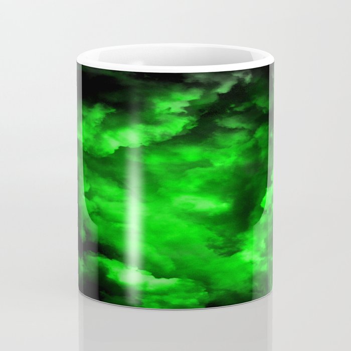 Envy - Abstract In Black And Neon Green Coffee Mug Gallery Image 4