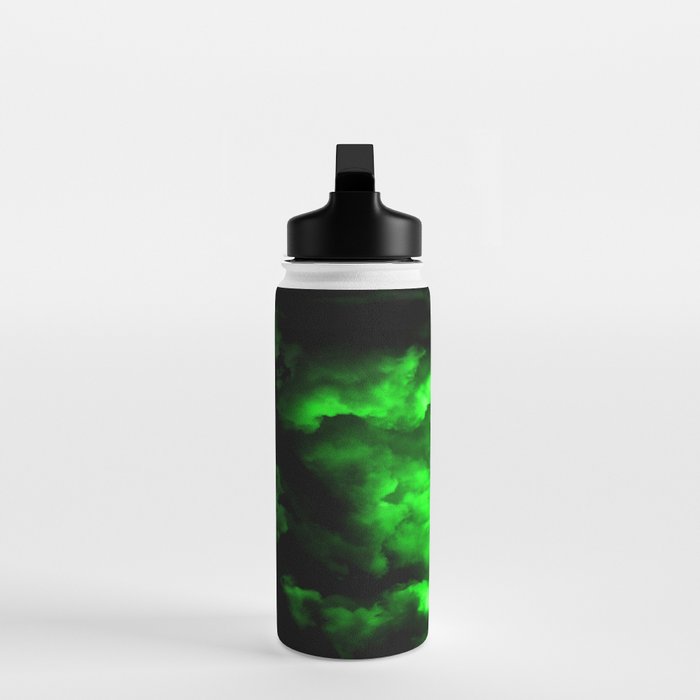 Envy - Abstract In Black And Neon Green Water Bottle Gallery Image 3