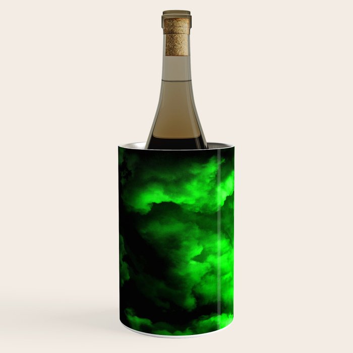 Envy - Abstract In Black And Neon Green Wine Chiller Gallery Image 2