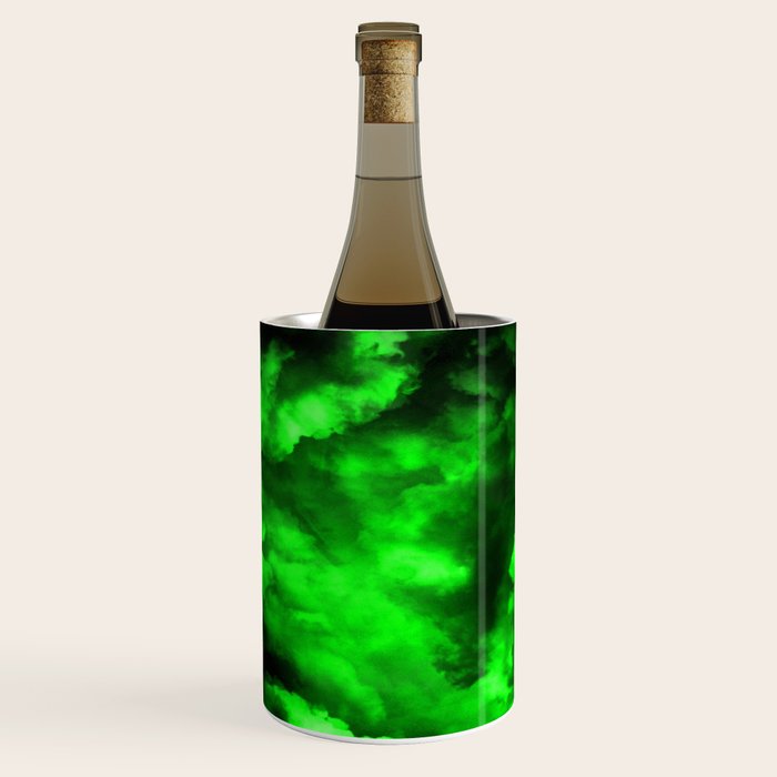 Envy - Abstract In Black And Neon Green Wine Chiller Gallery Image 1