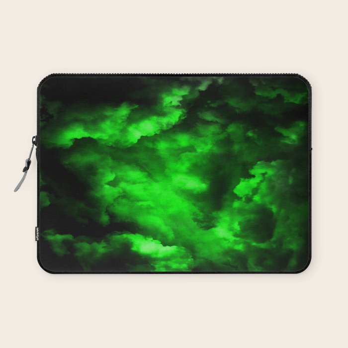 Envy - Abstract In Black And Neon Green Laptop Sleeve Gallery Image 1
