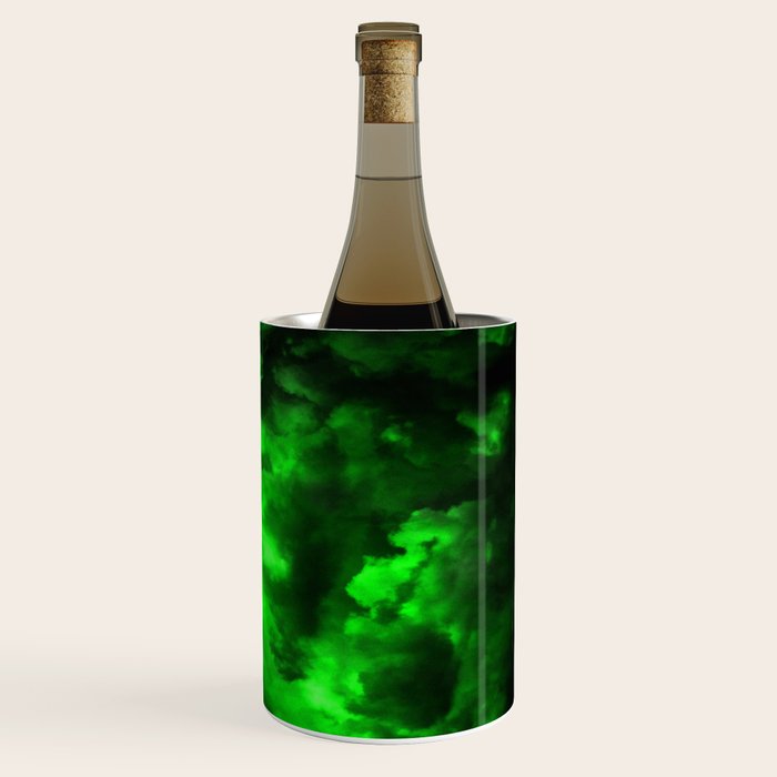 Envy - Abstract In Black And Neon Green Wine Chiller Gallery Image 3