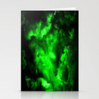 Envy - Abstract In Black And Neon Green Stationery Card Gallery Image 2