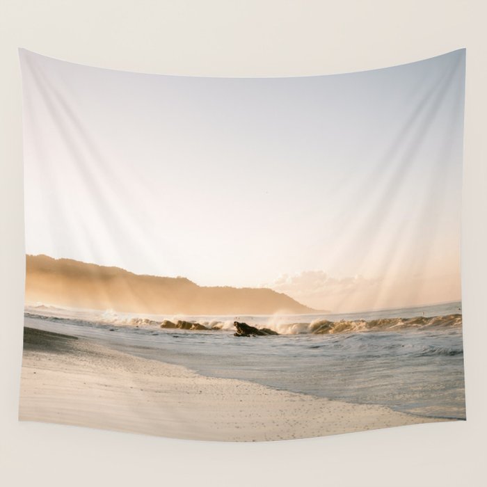 Costa Rica | Sunrise at Santa Teresa beach Costa Rica | Ocean vibes photography Wall Tapestry Gallery Image 1