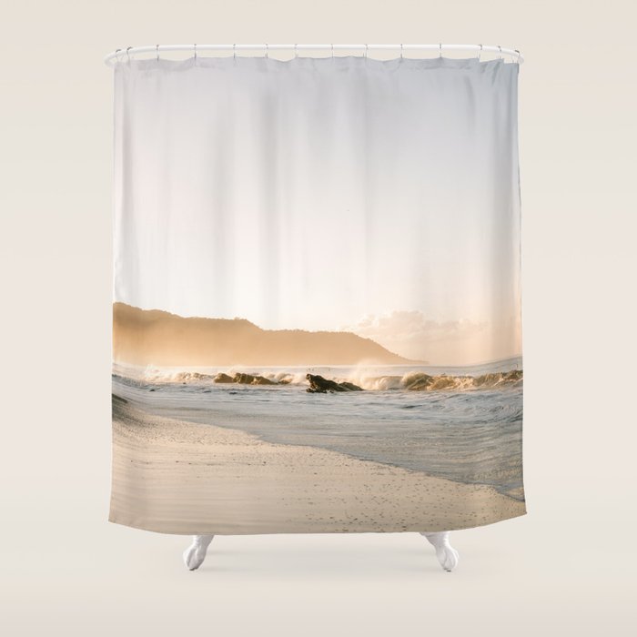 Costa Rica | Sunrise at Santa Teresa beach Costa Rica | Ocean vibes photography Shower Curtain Gallery Image 1