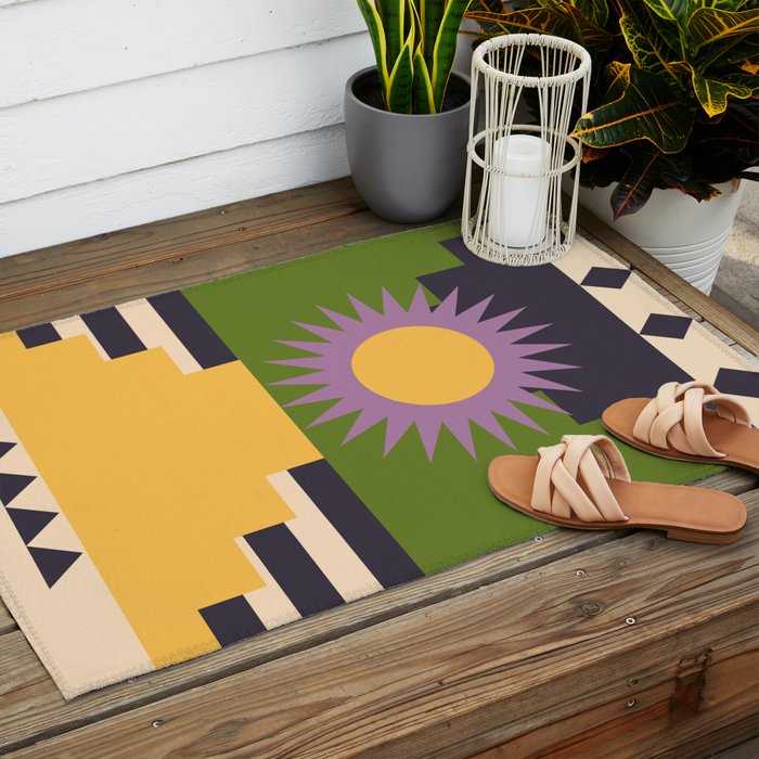 Geometric Abstraction 14 Outdoor Rug Gallery Image 2