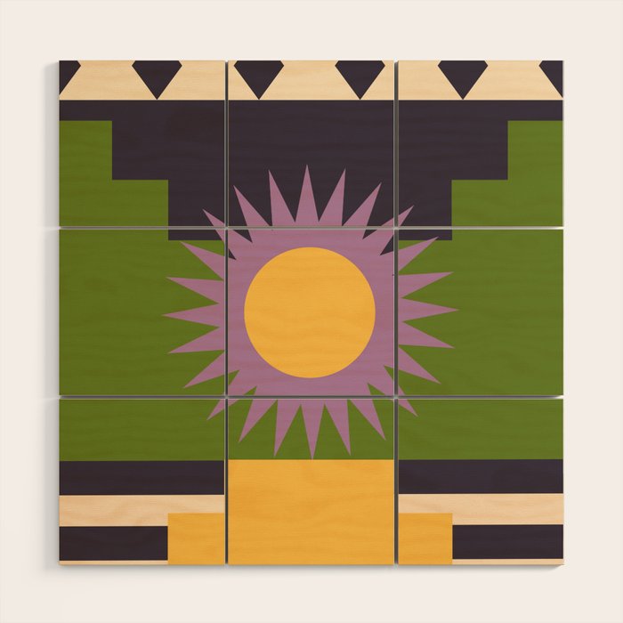 Geometric Abstraction 14 Wood Wall Art Gallery Image 1